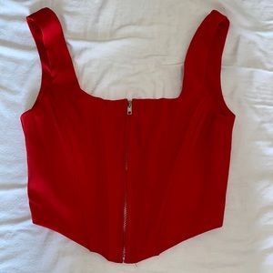 Red corset top